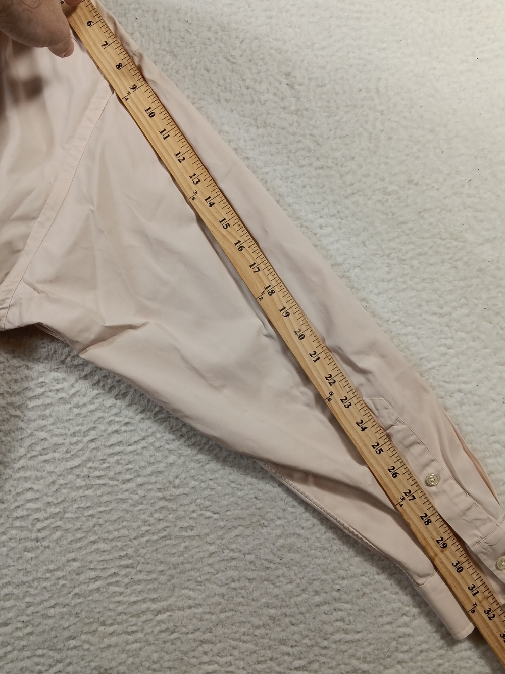 Vintage Ralph Lauren Big Shirt Mens Large Tan Long Sleeve Button Down Office - Picture 10 of 11